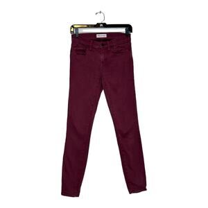 Madewell burgundy skinny skinny stretch jeans size 25 - 0